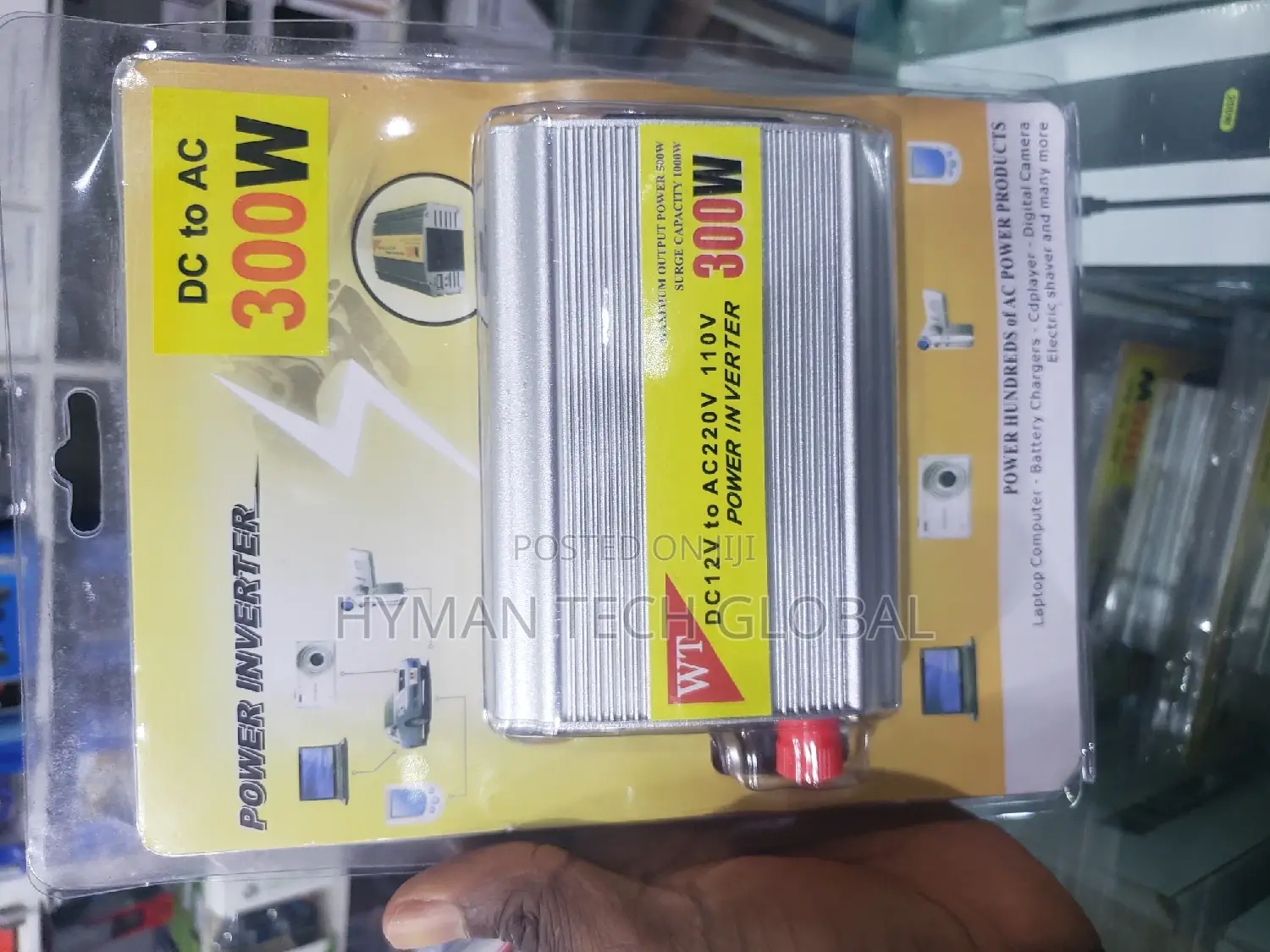 WT Power Inverter - 300w 12v Dc to 220v Ac Car