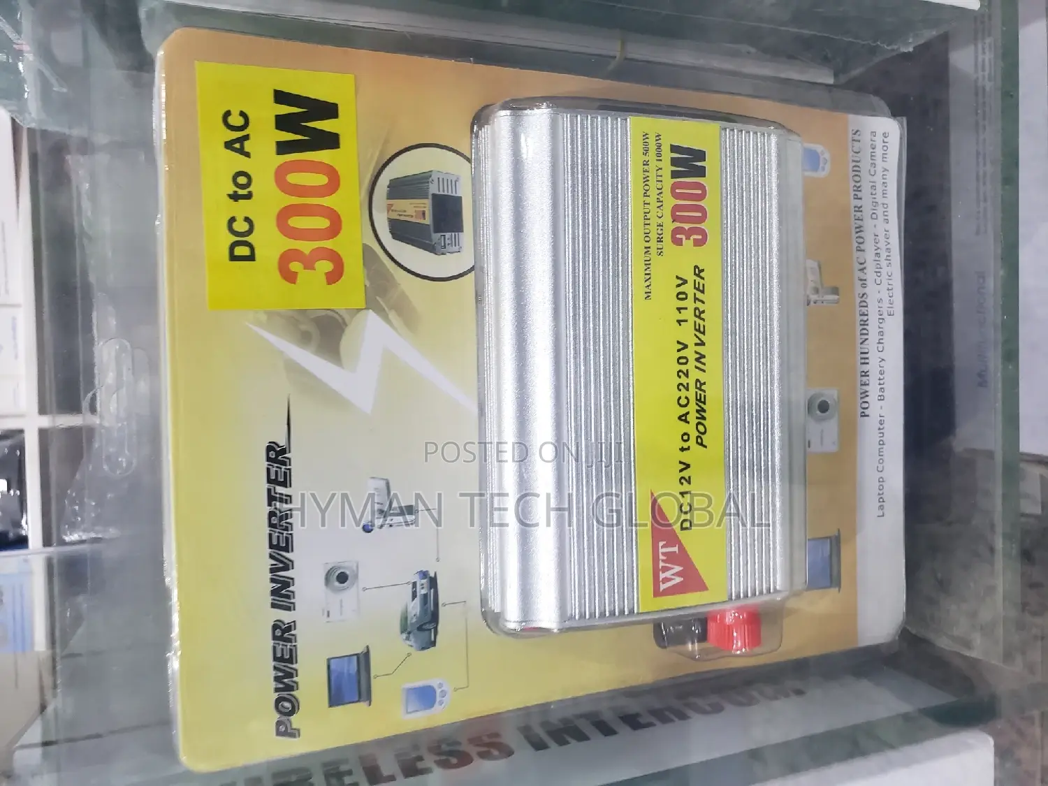 WT Power Inverter - 300w 12v Dc to 220v Ac Car