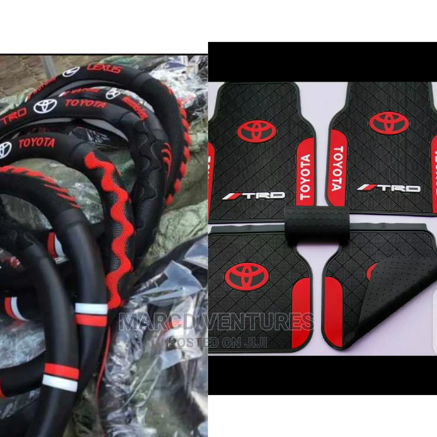 Universal TRD Rubber Foot Mat Available For All Car Models.