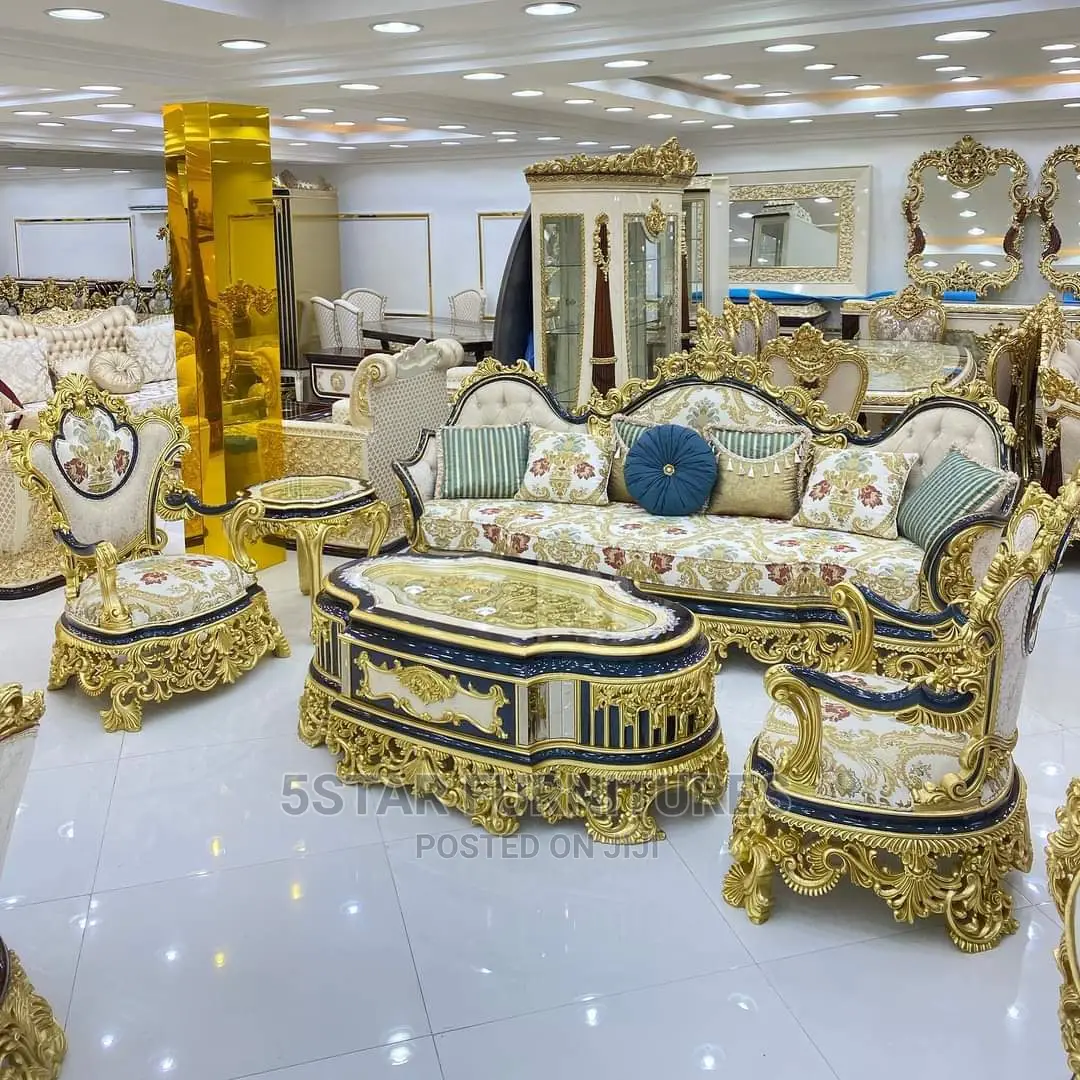 Luxury 8 Seater Marble Top Dining Table Set.