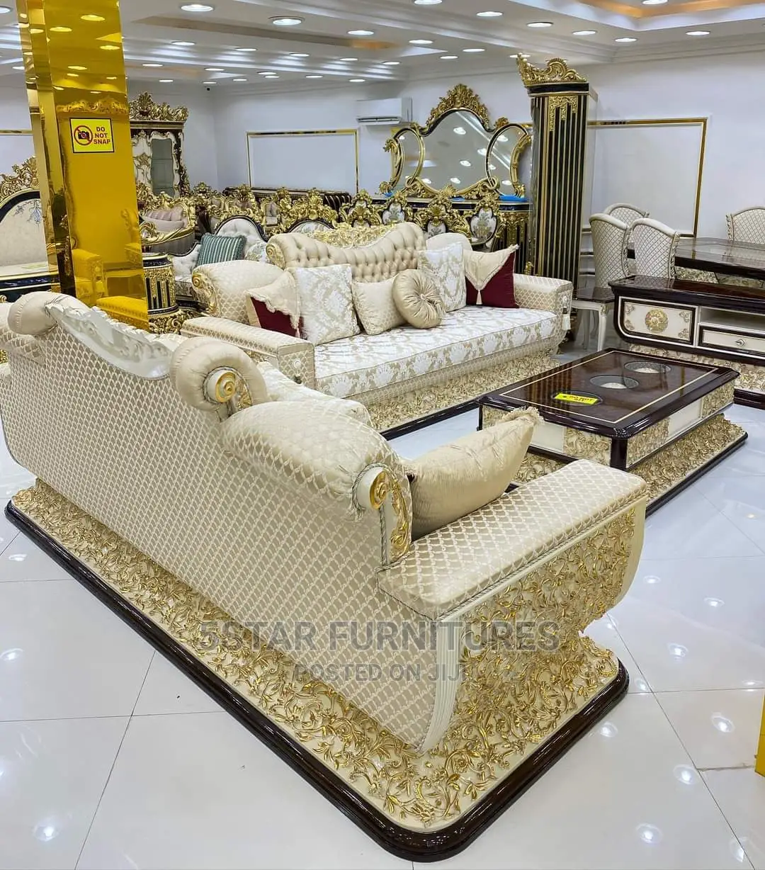 Luxury 8 Seater Living Room Fabric Sofa Chair.