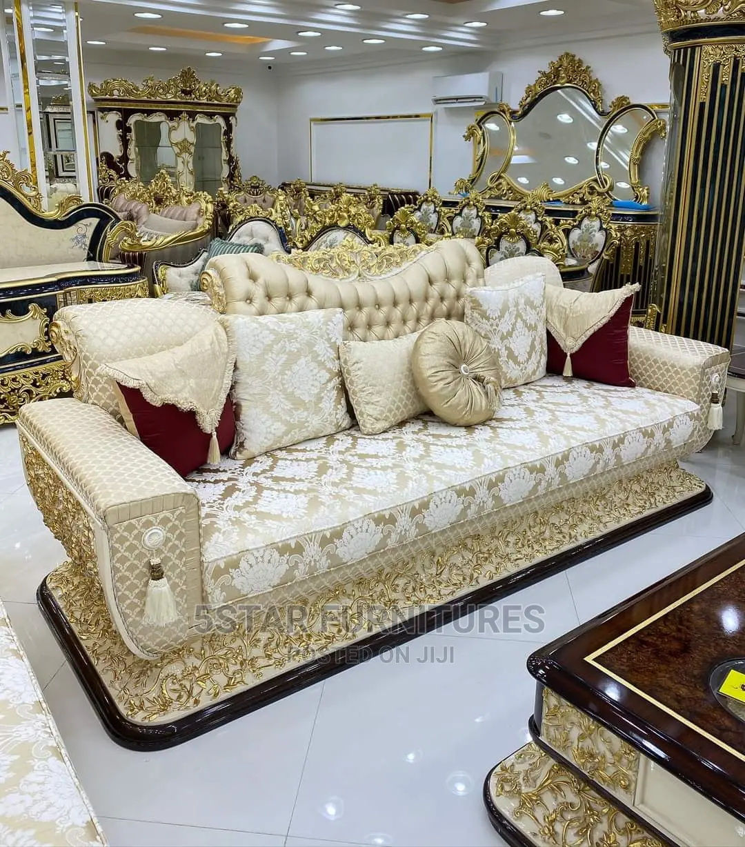 Luxury 8 Seater Living Room Fabric Sofa Chair.