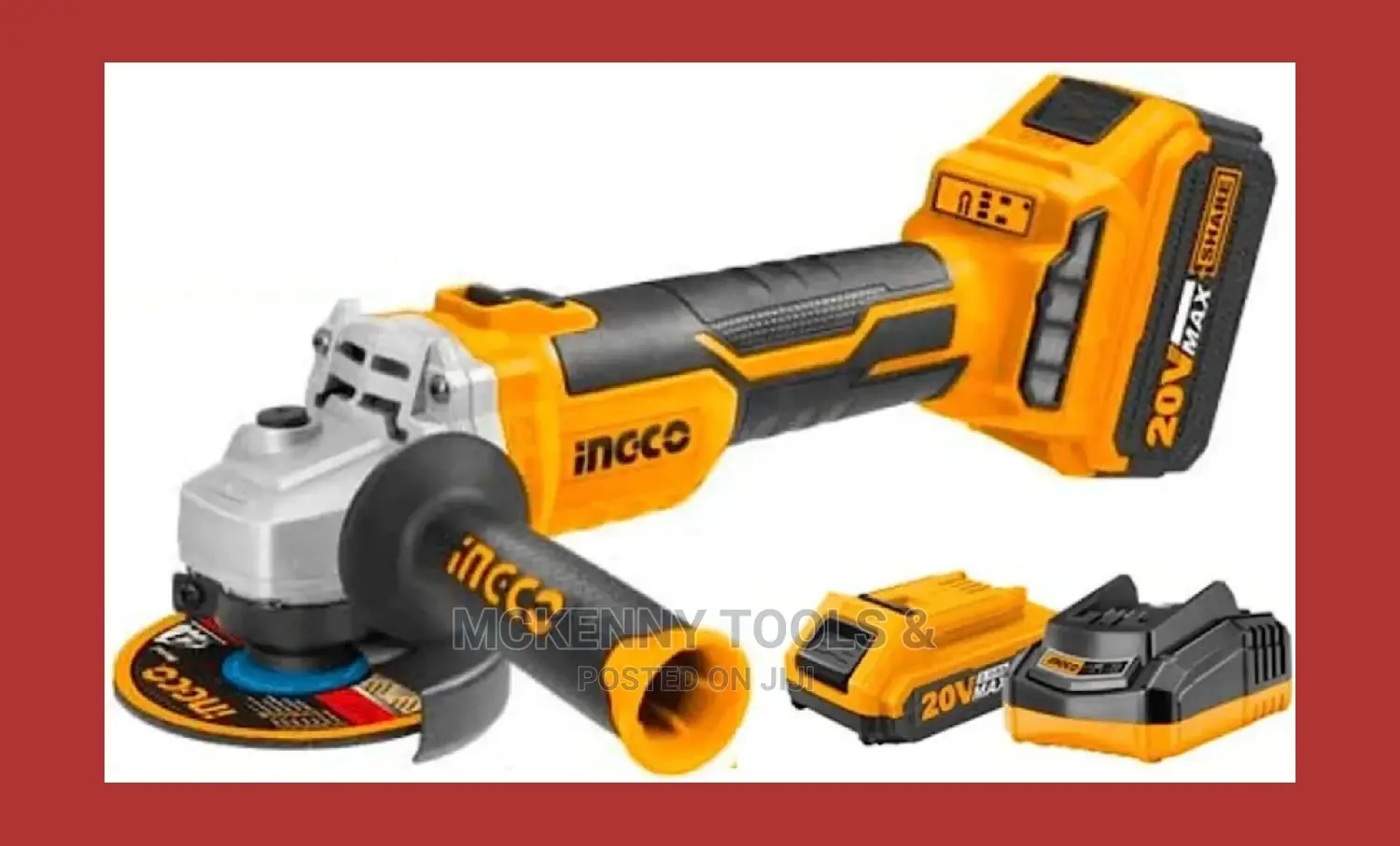 Ingco Cordless Angle Grinder 20v Cutting Grinder