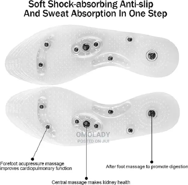 Transparent Magnetic Foot Insole Shoe-Pad Foot Therapy