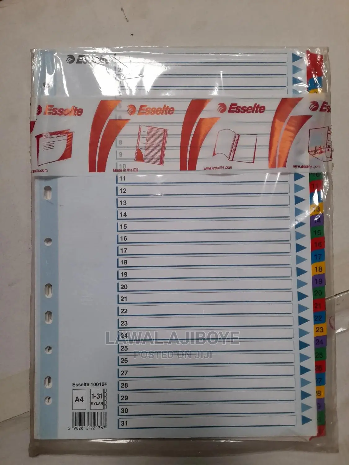 Esselte Seperator 1-31 Digit Plastic A4 100164