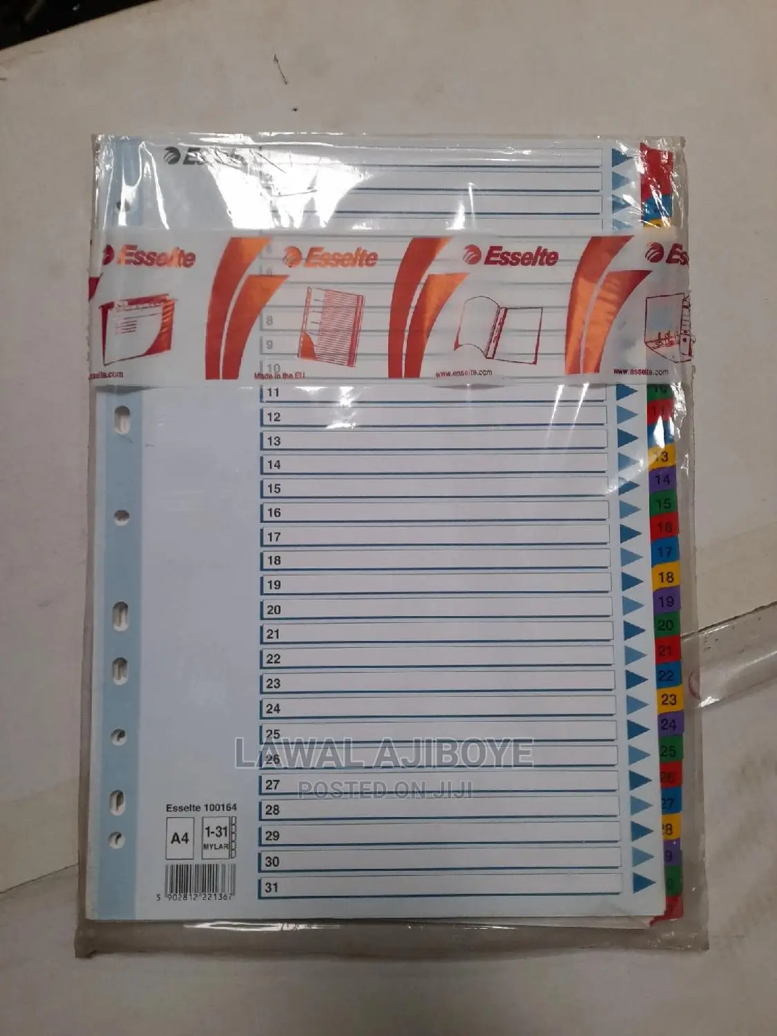 Esselte Seperator 1-31 Digit Plastic A4 100164