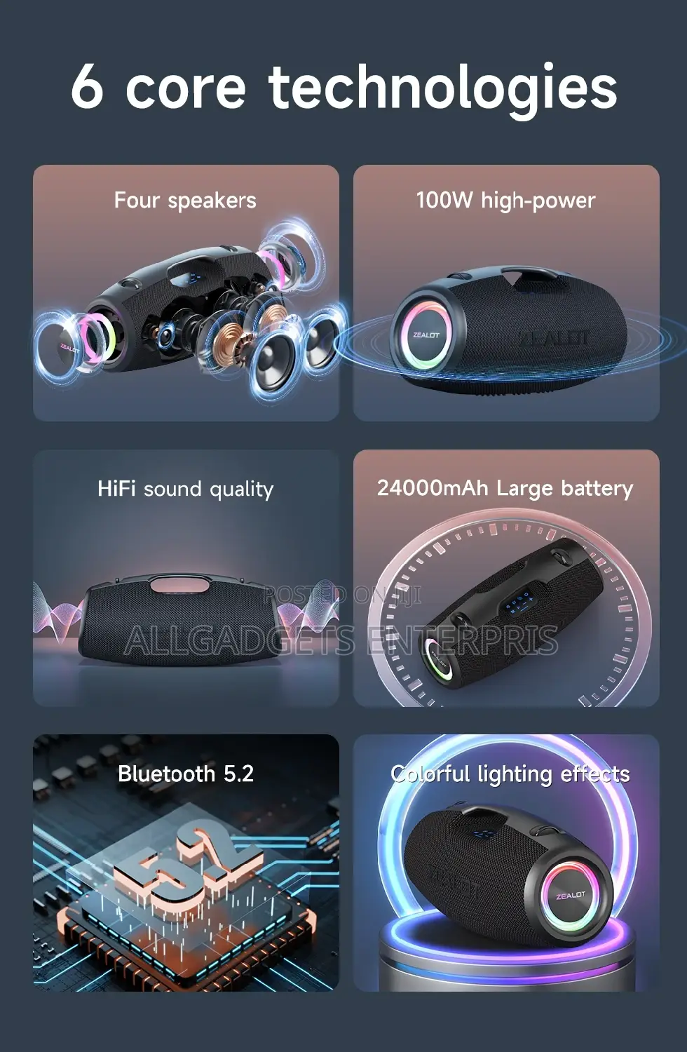 Zealot S78 100w Party Box