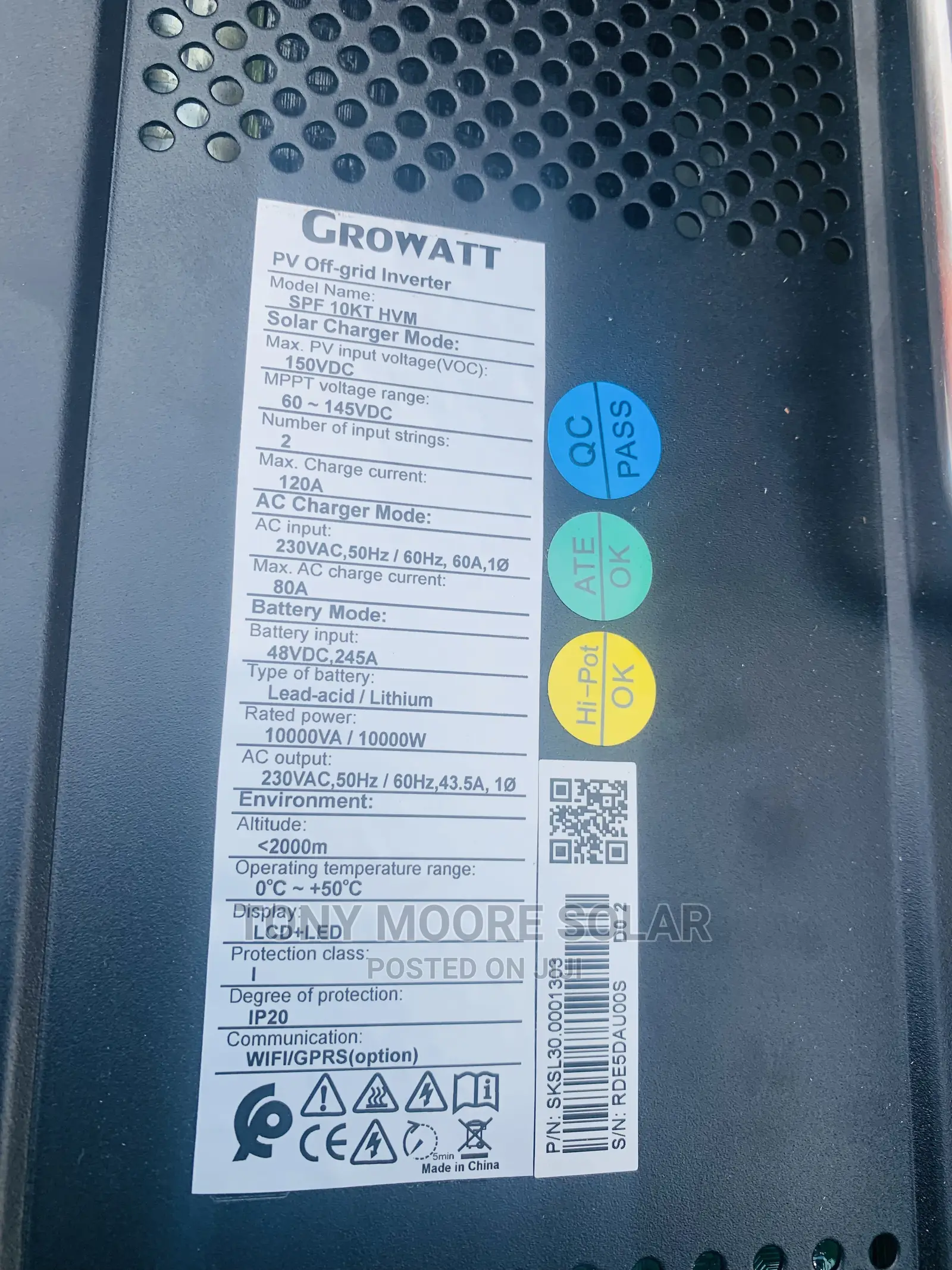 48v 10kva Growatt Inverter