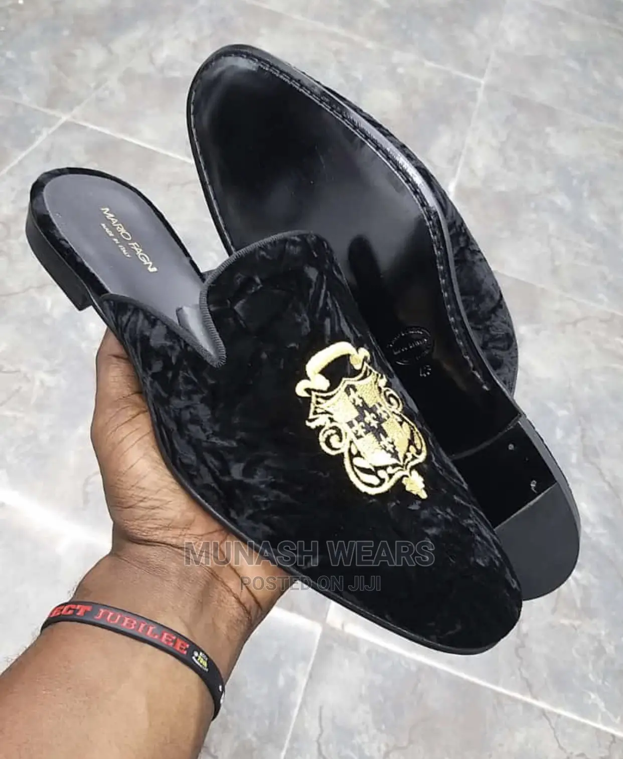 Italian Velvet Fagni Half Shoe