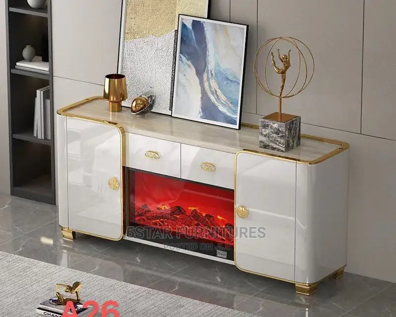 Center Table With Fire Place