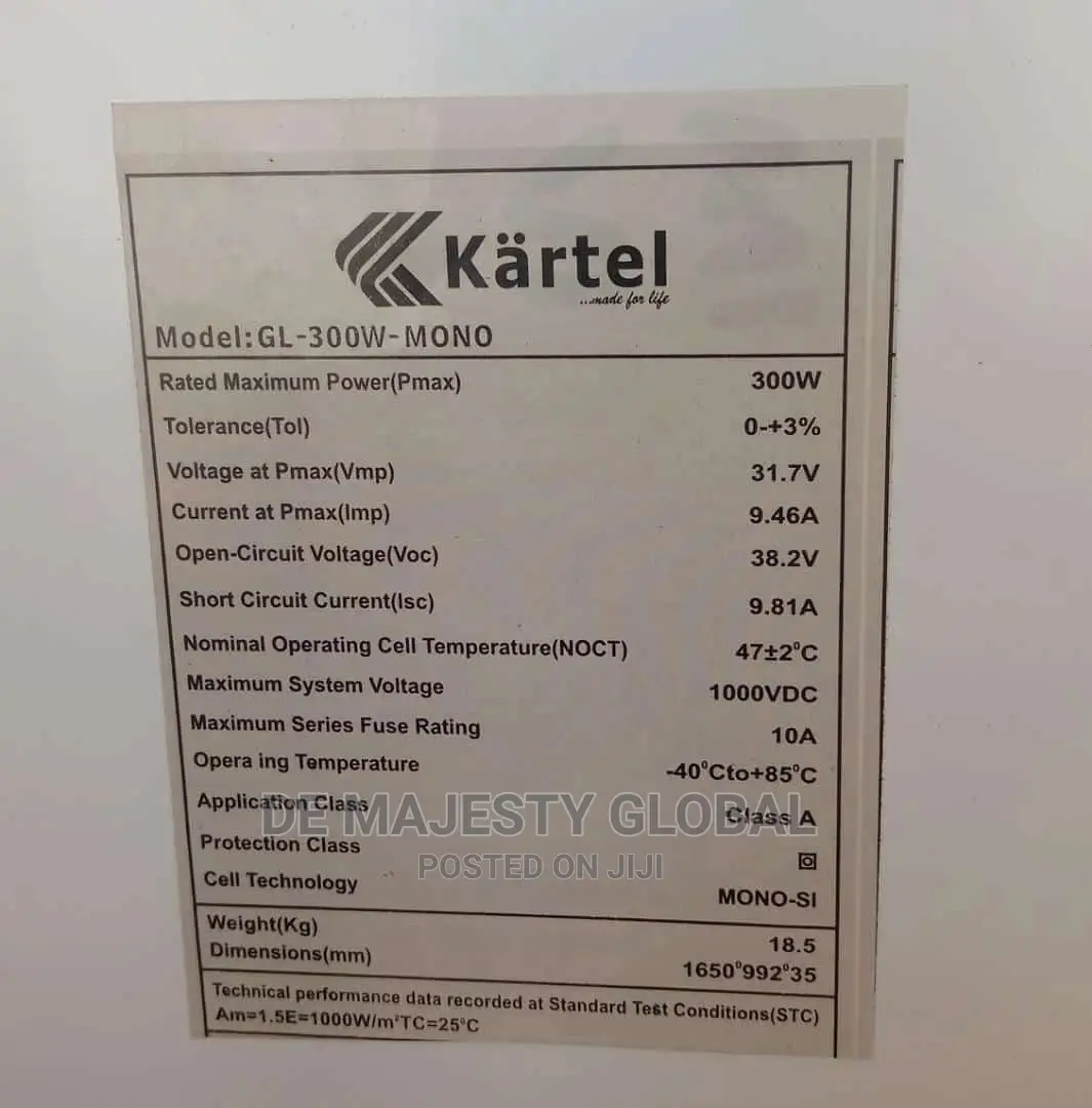 300watt Kartel Solar Panel