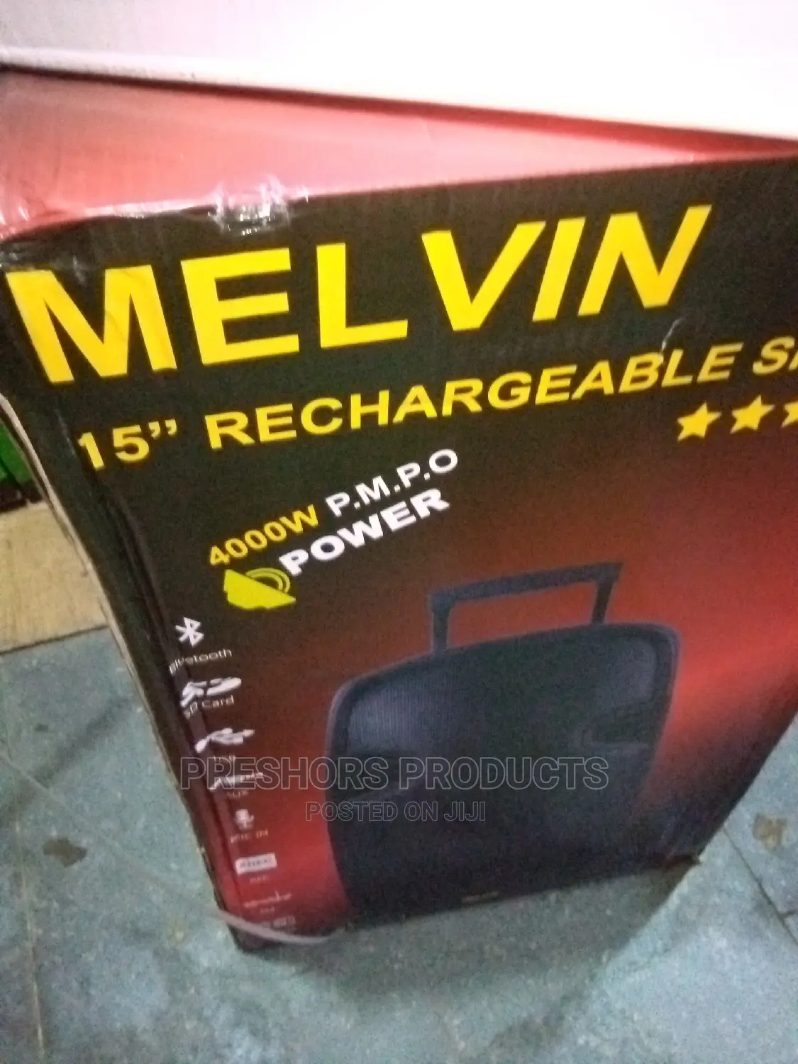 Melvin's 15inches Rechargeable Pa System