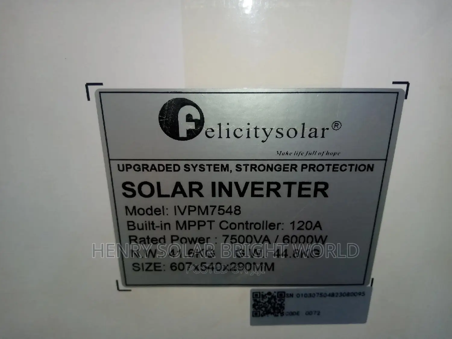 Felicity 7.5kva Solar Inverter Hibrid Inverter