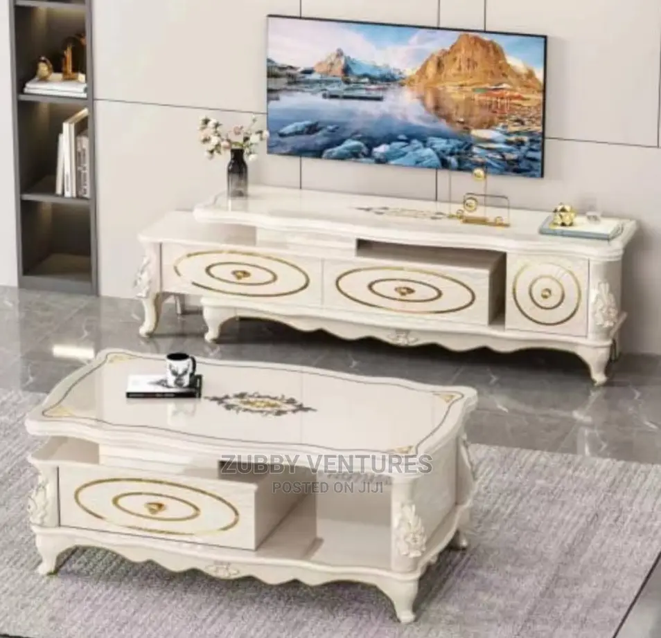 New Smart Adjustable TV Stand With Center Table