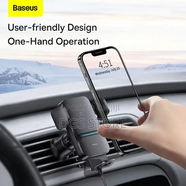 Baseus Wisdom Auto Alignment Car Mount Wireless Charger