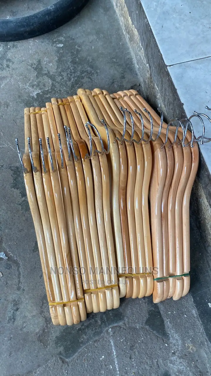 Sets and Packs of Wooden Clothes Hangers