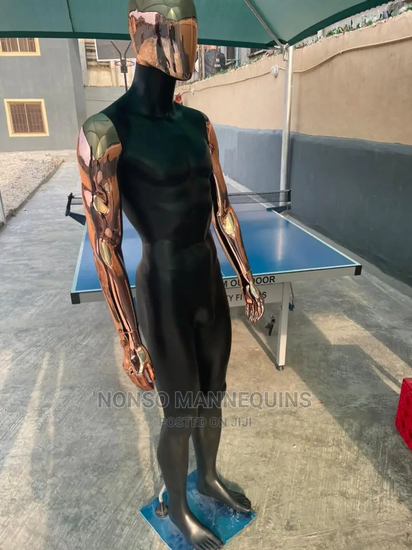 Matt Black And Rose Gold Faceless Full Male Dummy