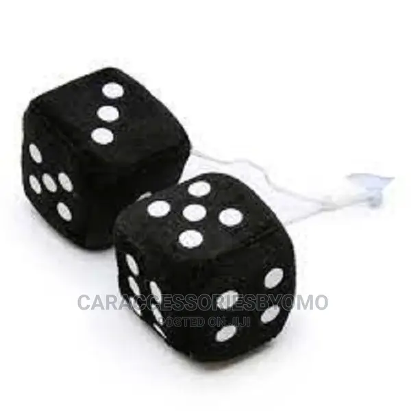 Auto Fuzzy Plush Dice Hanging Ornament With Suction Cup Car