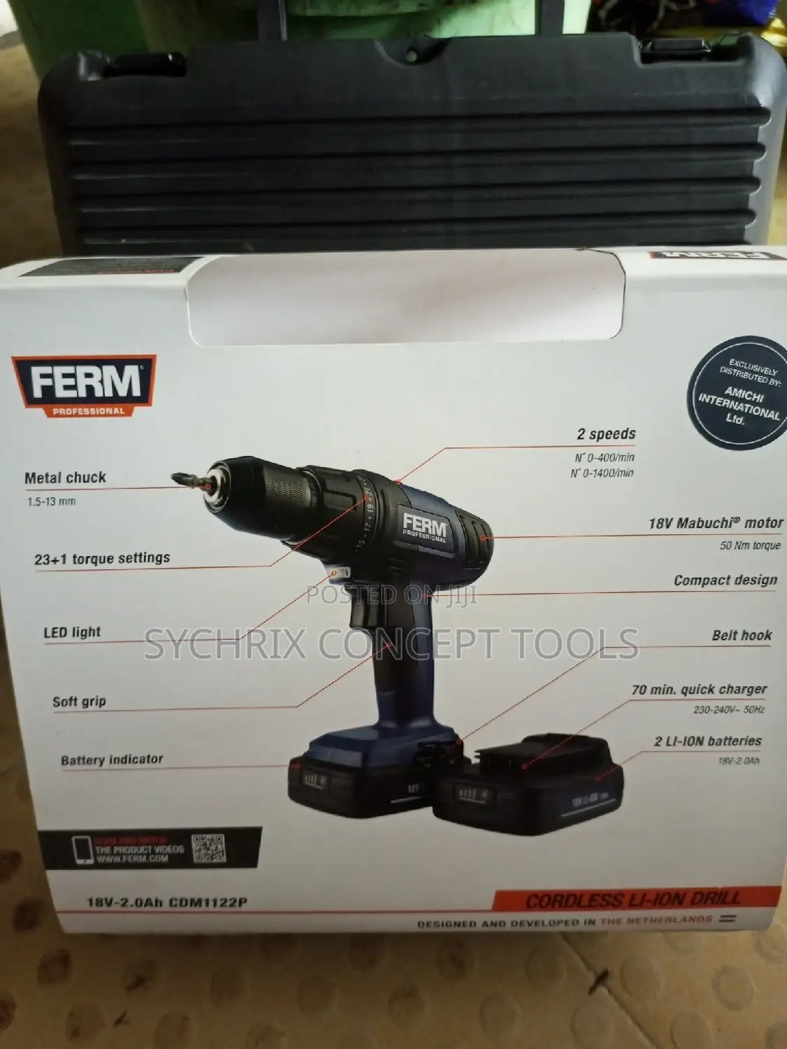 Cordless Li-Ion Drill 18V - 1.5ah 2 Batteries