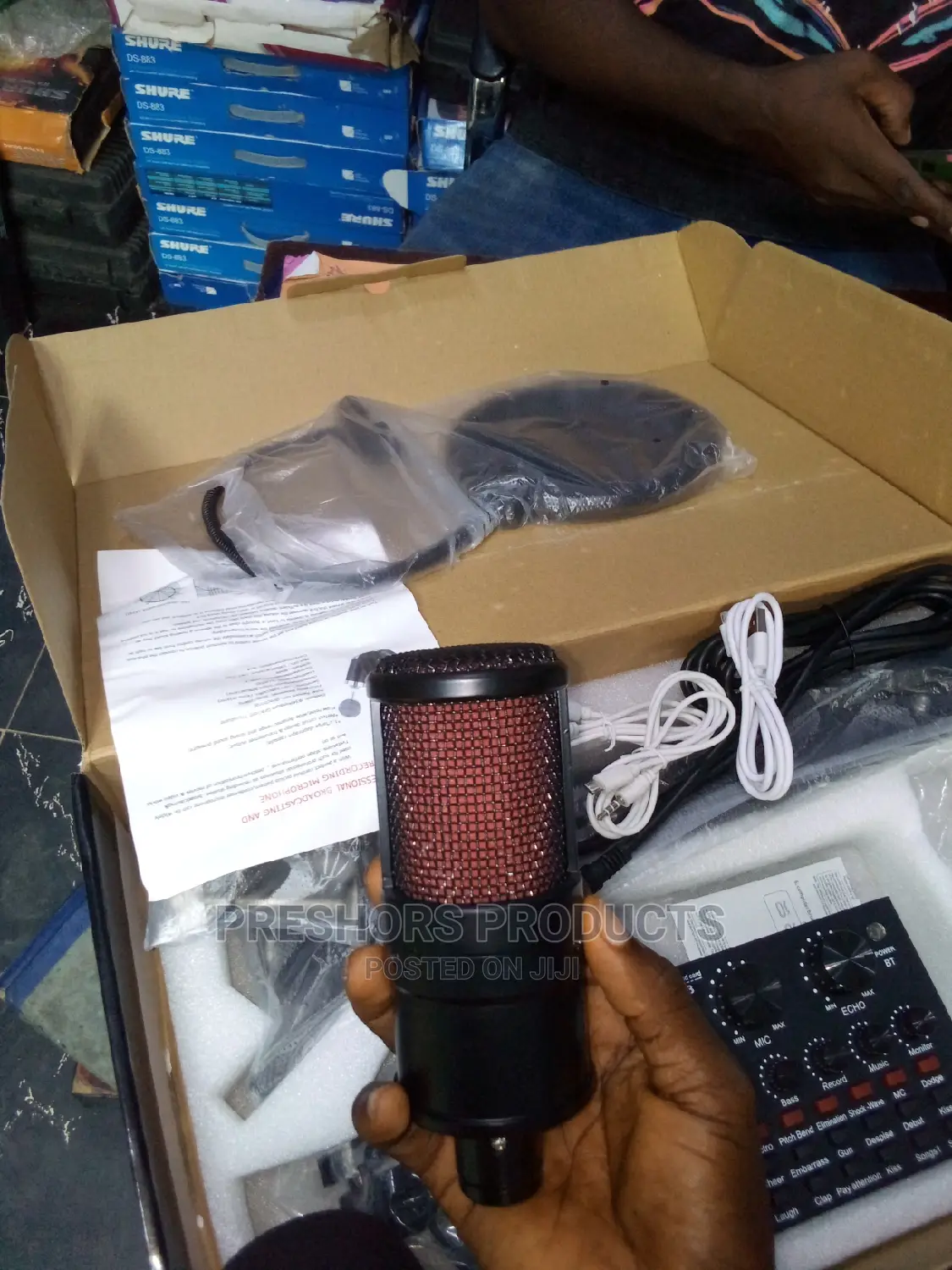 Original 180 Behringer Condenser Kit Mic With V8 Soundcard