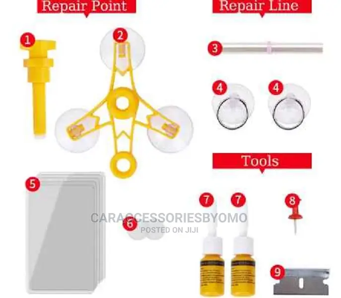 Car Window Glass Repair Resin Curing Glue Windshield Kit
