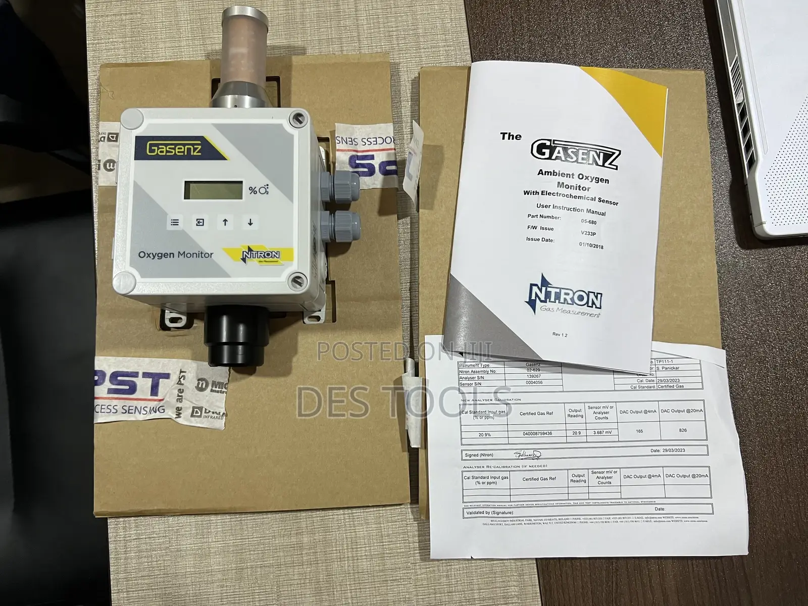 Ntron Gasenz Ambient Oxygen Analyzer/ Detector