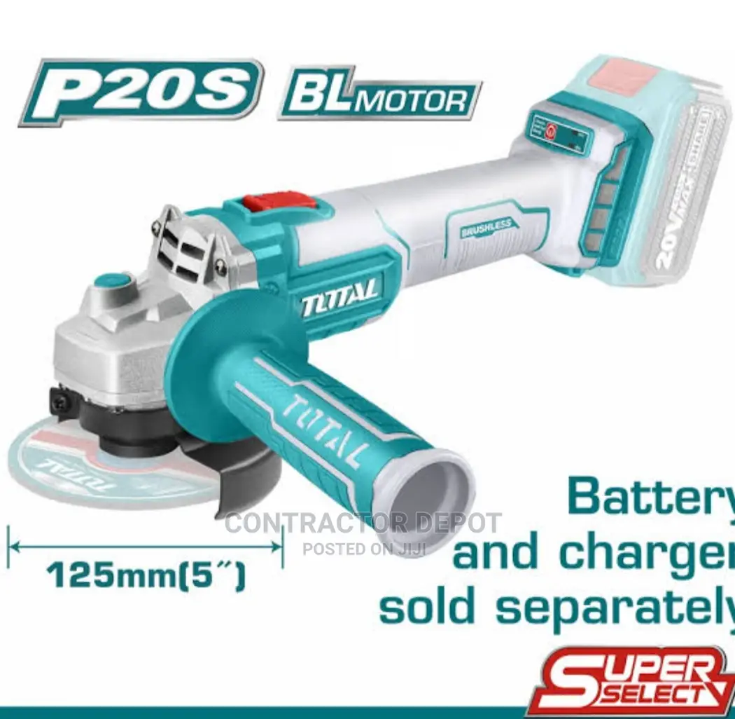 Total Brushless Angle Grinder 20v Without Charger Battery