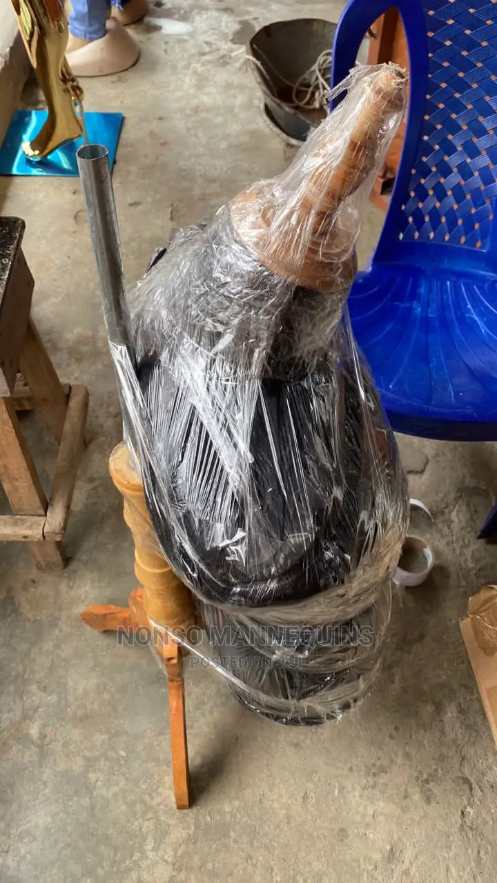 Male Dressform With Wooden Head Wooden Tripod Base