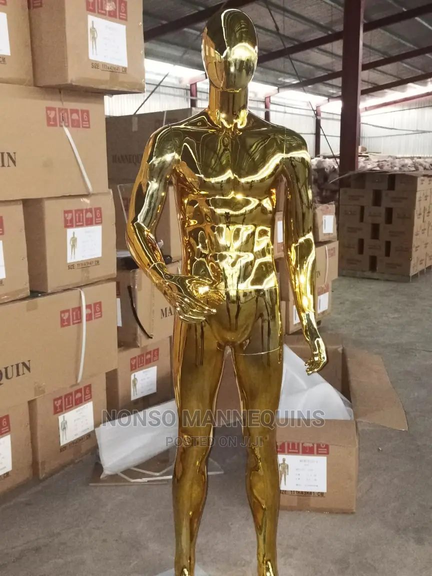 Faceless Gold Chrome Male Newly Imported Luxury Dummy