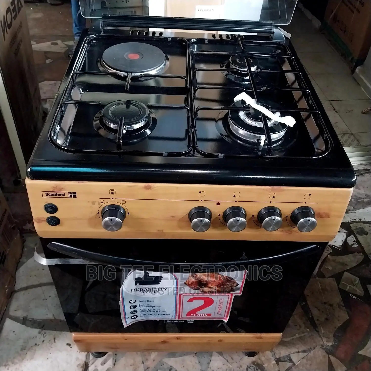 Scanfrost Cooker 3gas 1electric 60by60cm