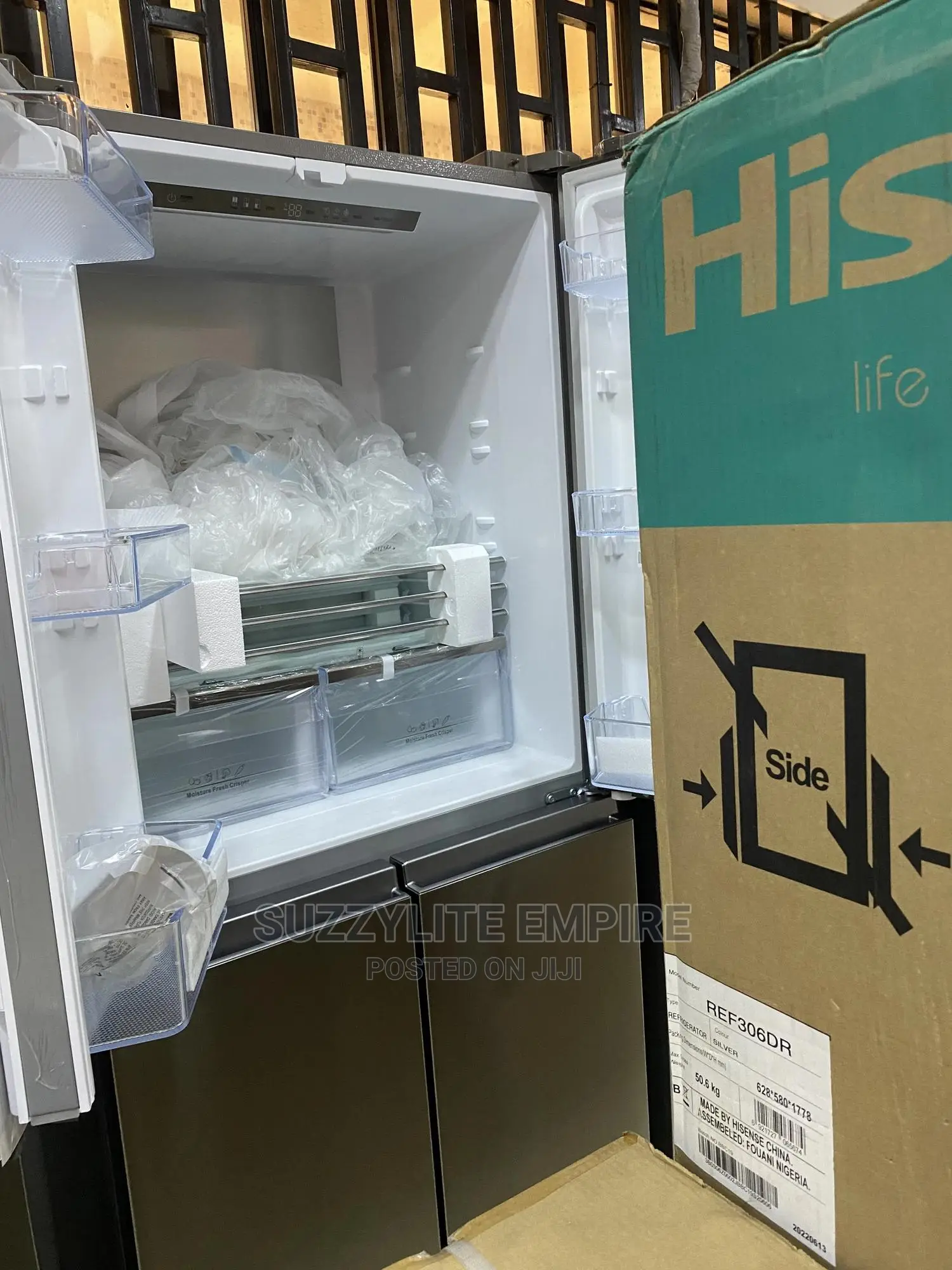 Hisense 4 Doors Side By Side Refrigerator Ref56wc 432 Liter