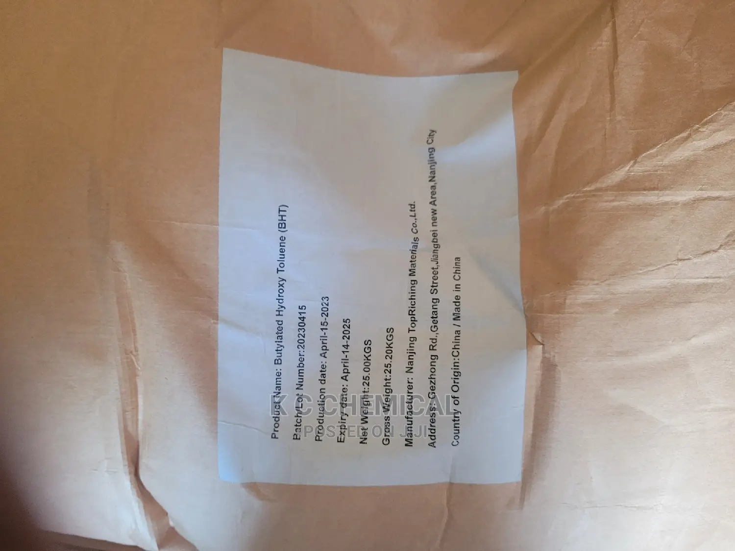 2,6-Di-Tert-Butyl-P-Cresol Butylated Hydroxytoluene (BHT)