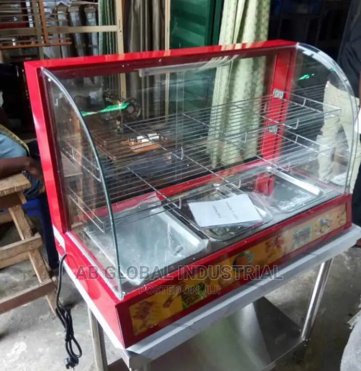 3 Plate Display Snack Warmer Red,