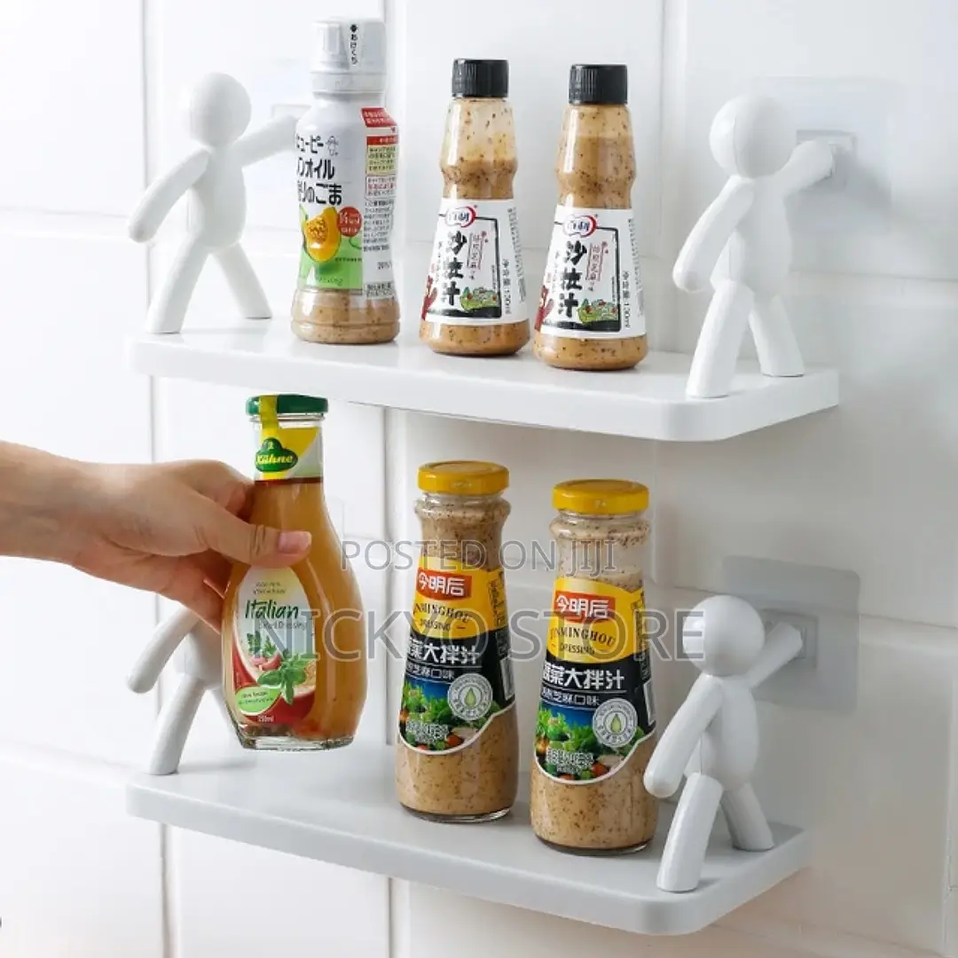Wall Mounted Plastic Bathroom Shelf Kitchen Organizer
