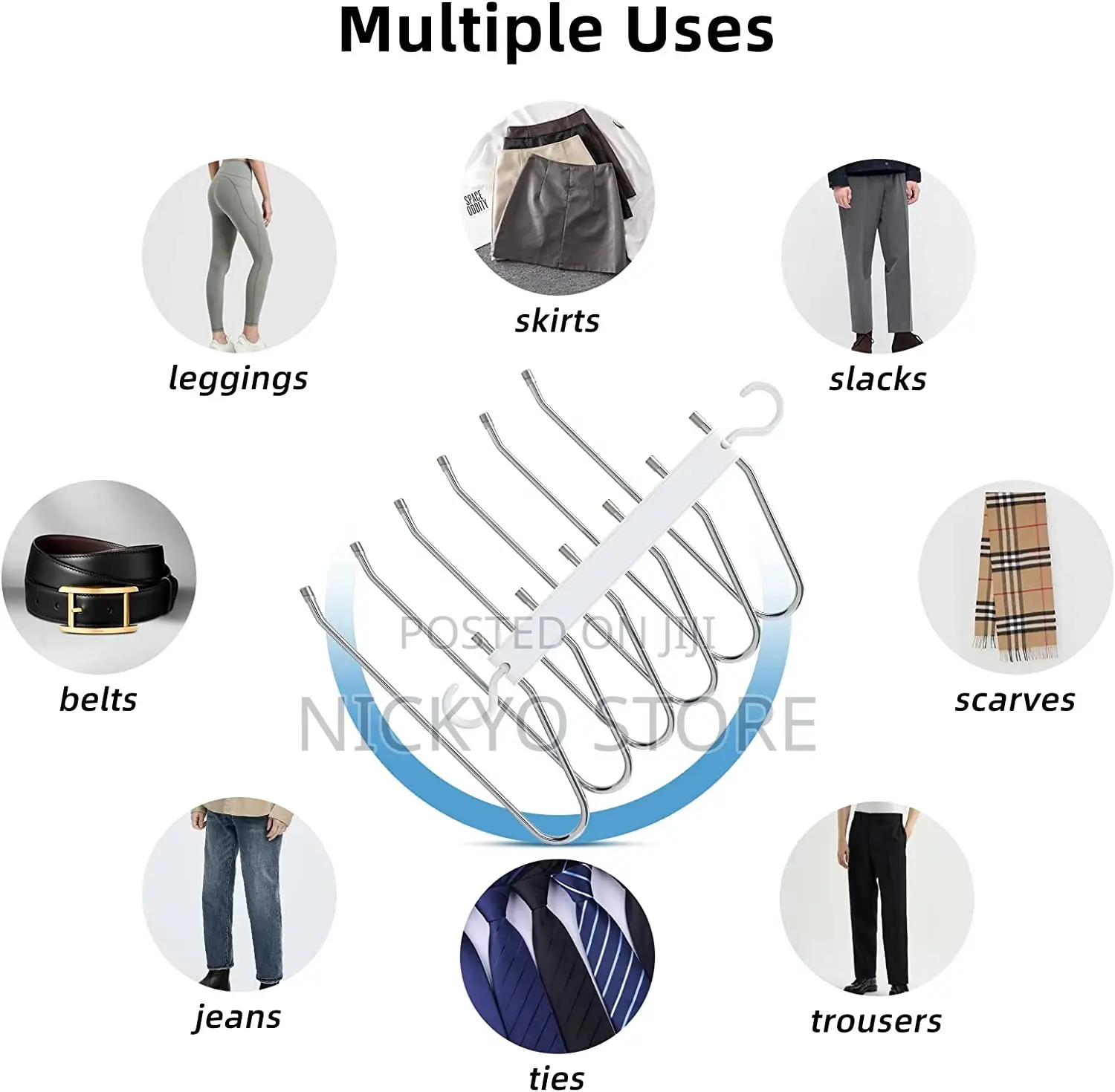 Trousers Hangers Space Saving With 5 Layers Non-Slip