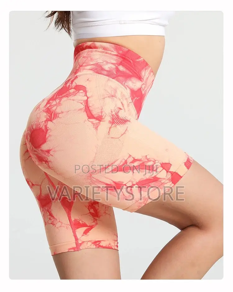New Tie Dye Seamless Yoga Shorts Women Gym Shorts Tights
