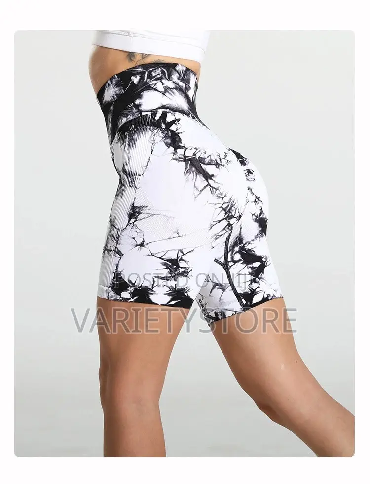 New Tie Dye Seamless Yoga Shorts Women Gym Shorts Tights