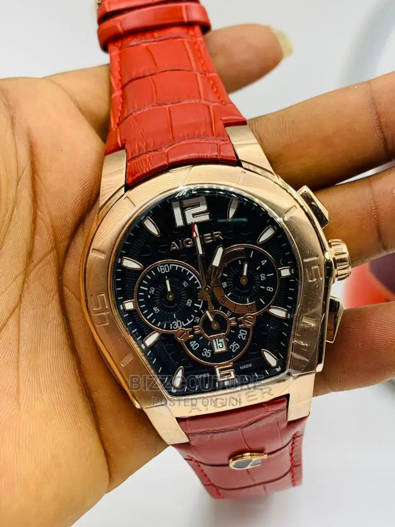 Original AIGNER Leather Strap Watch Available in Store