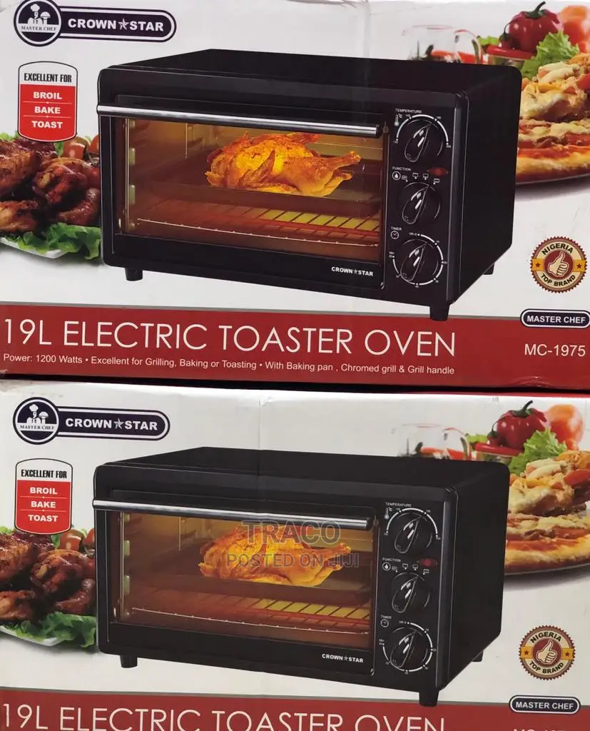 Crown Star 19l- Electric Baking Oven- Toaster- Griller