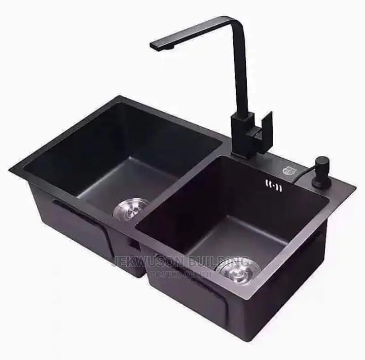 Double Bowl Kitchen Sink Black [Payment on Delivery]