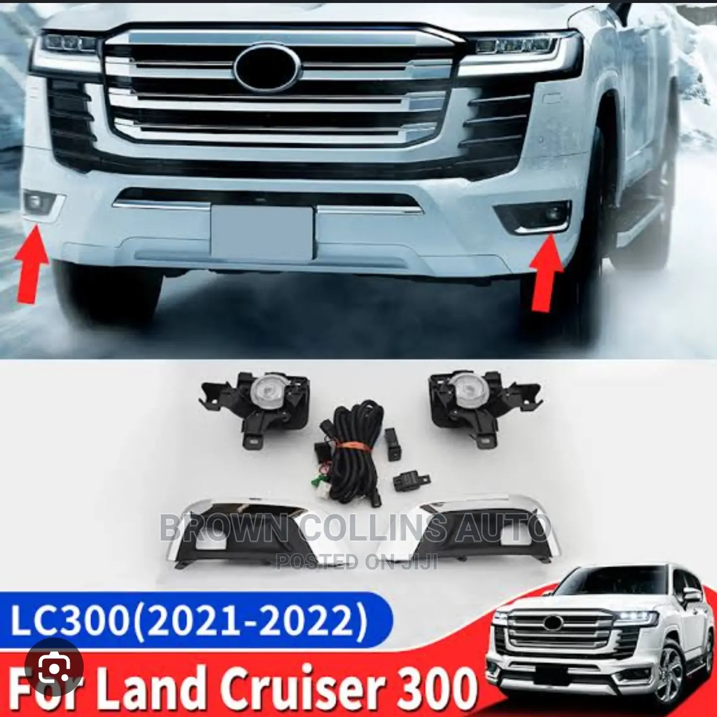 Fog Lights and Covers Toyota Landcruiser 2022-2023