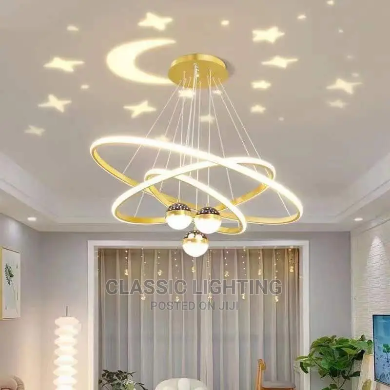 Modern Led Chandeliers Round Ring Lights for Living Room