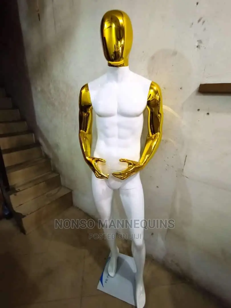 White And Gold Male Huge Display Mannequin