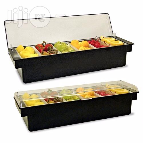 Universal Ice Cooled Condiment Holder With Domed Lid, 6 Pint