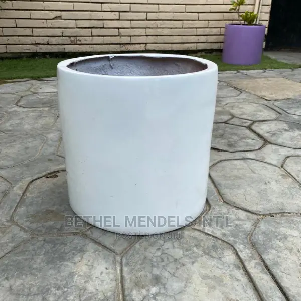 Bulk Sales of Half Wide Cylinder Fiberglass Flower Pots