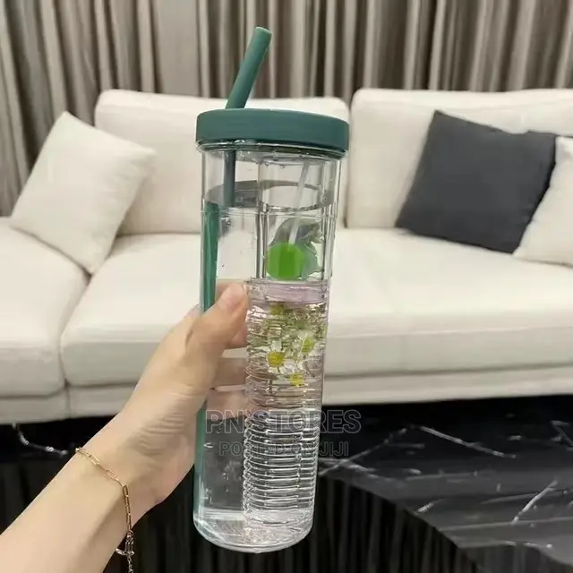 700ml Transparent Fruit Filter Straw Bottle