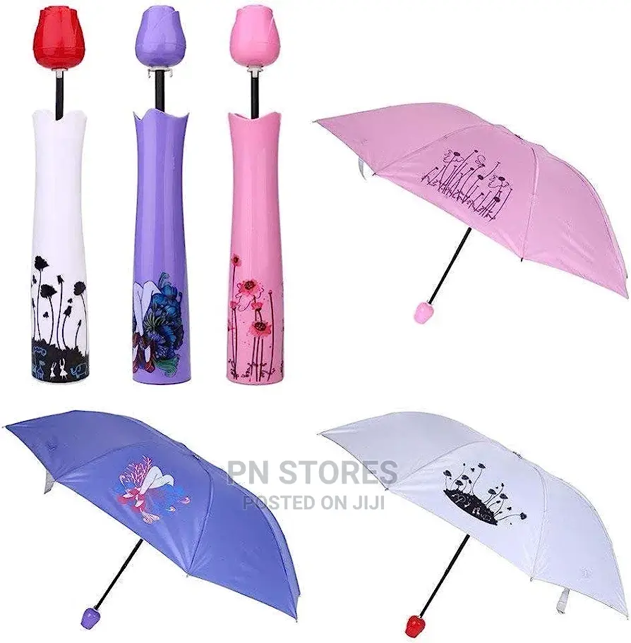 Rose-Shaped Portable Umbrella