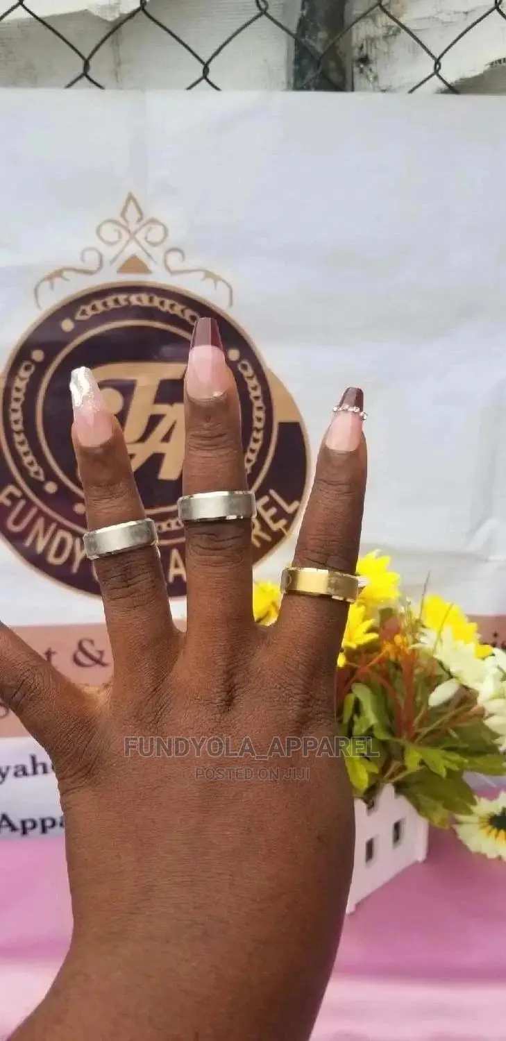 Sliver and Gold Titanium Fashionable Rings