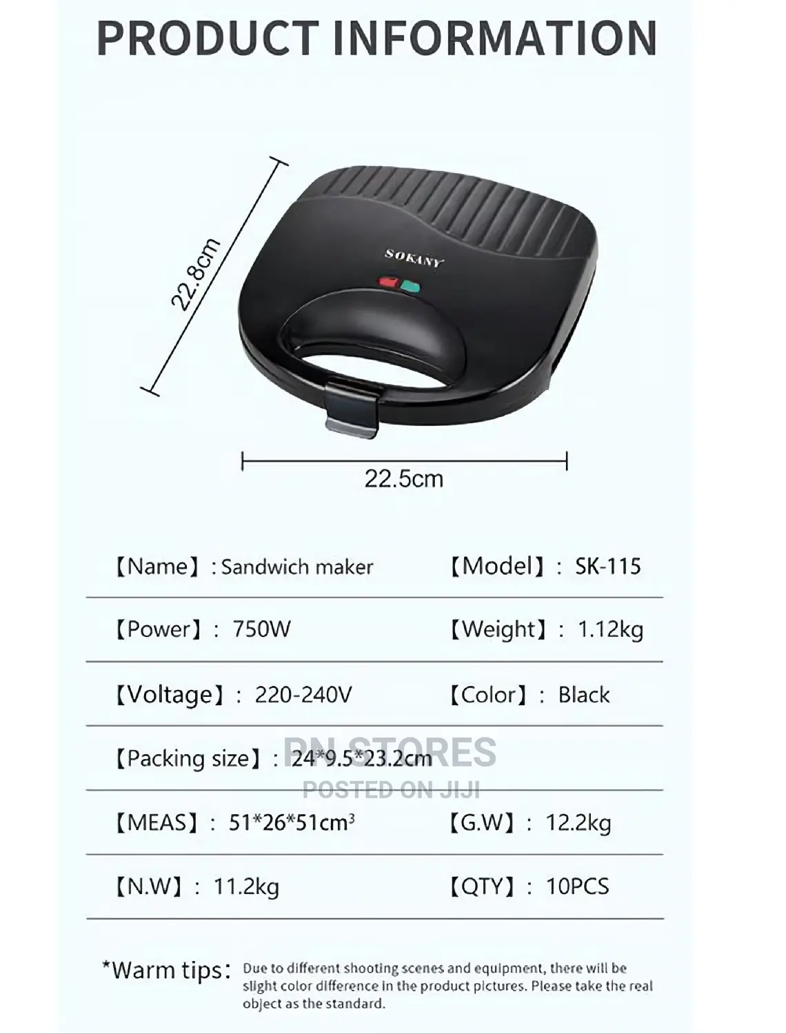 Sokany 2 in 1 Sandwich Maker Set