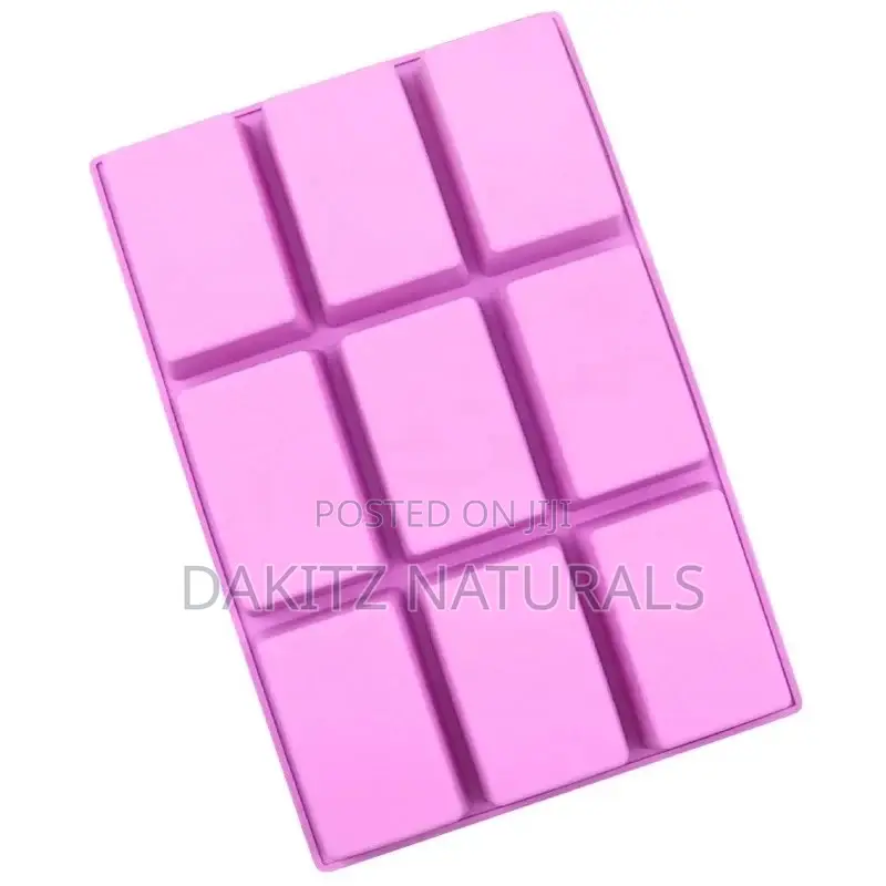 9 Cavities Rectangle Silicon Soap Mold